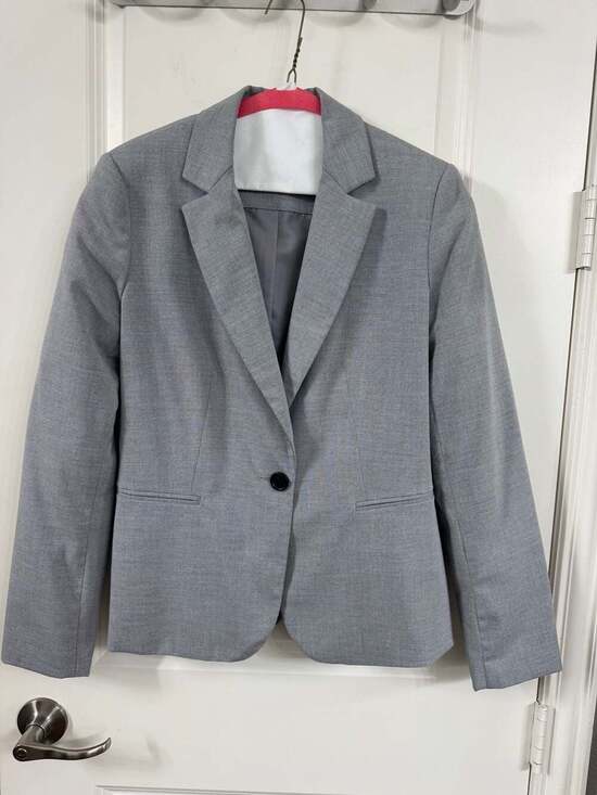 Zara Jackets & Blazers - ZARA BASIC COLLECTION Grey One-Button Structured Blazer Size 4